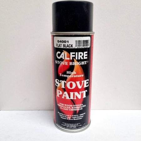 High Temperature Stove Paint - Flat Black - Calfire / Stove Bright 1200 Deg F - Aerosol Can